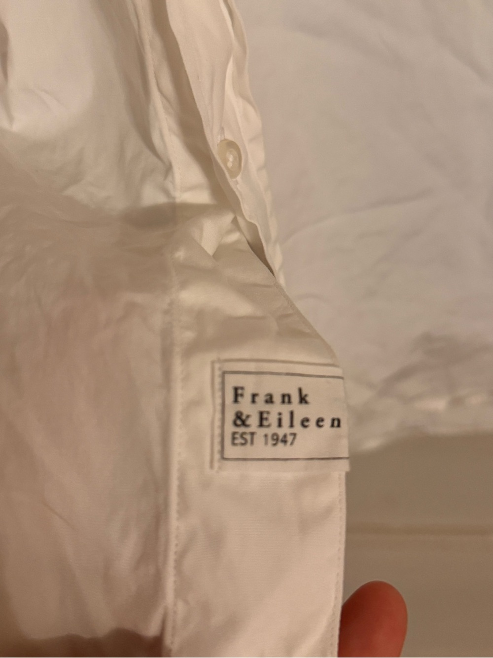 Frank & Eileen Women’s White Band-Collar Dress Shirt - Picture 7 of 14